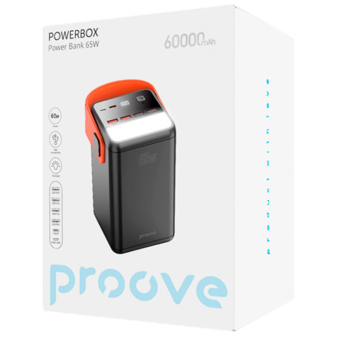 Power Bank Proove Powerbox 65W 60000 mAh Black